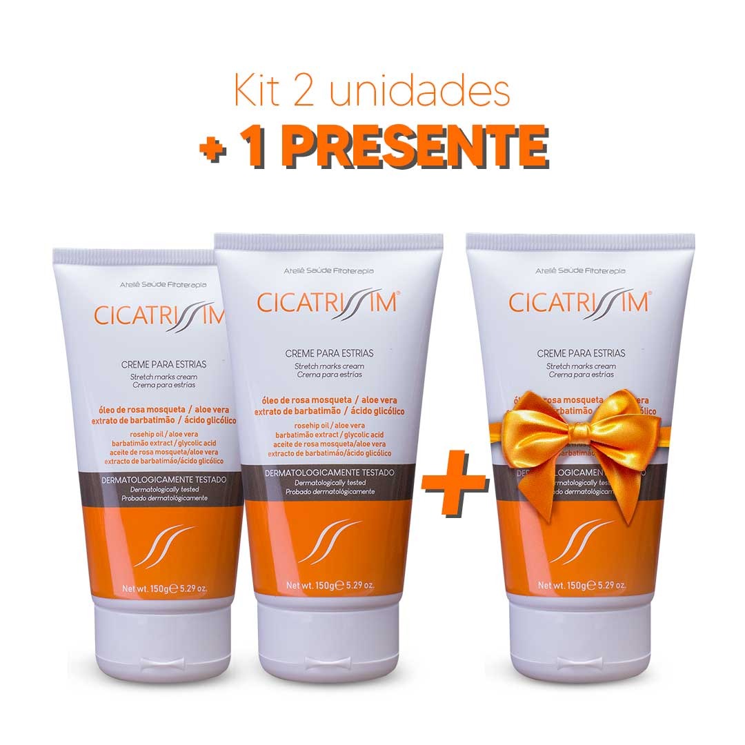 Kit Cicatrissim 2 unidades + Cicatrissim 1 unidade Presente