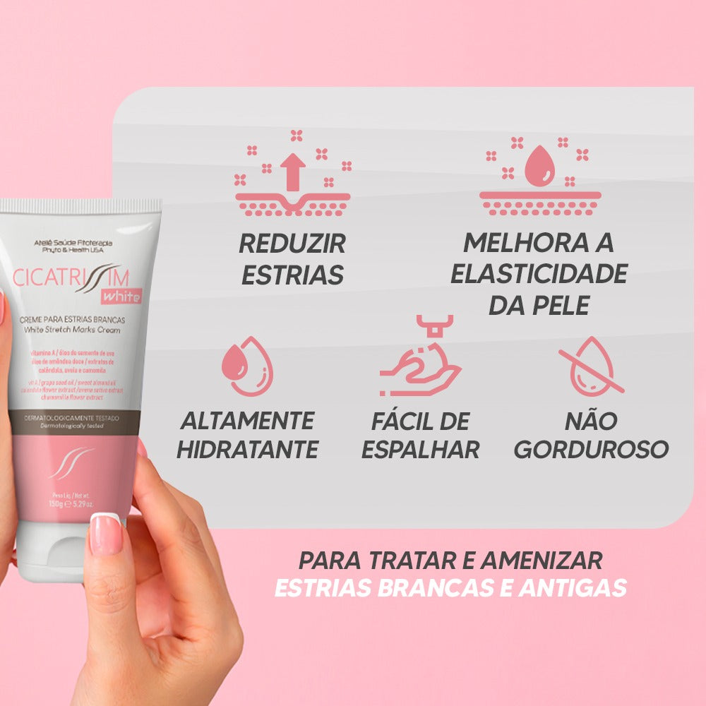 Kit CicatriSSimWhite 2un - Creme Para Estrias Brancas